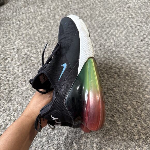 Nike Air Max 270 SE Black Laser Orange Volt Ombre Gradient Vapormax Men sz 10.5
